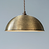 Pantry Light in Antiqued Brass (inside Ivory)