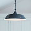 Balmoral Pendant Light Slate Grey (inside white)