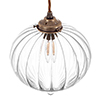 Ava Glass Pendant Light in Antiqued Brass