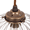Ava Glass Pendant Light in Antiqued Brass