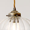 Ava Glass Pendant Light in Antiqued Brass