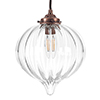 Ava Glass Pendant Light in Heritage Copper