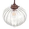 Ava Glass Pendant Light in Heritage Copper