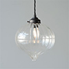 Ava Glass Pendant Light in Matt Black