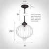 Ava Glass Pendant Light in Matt Black