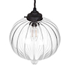 Ava Glass Pendant Light in Matt Black