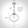 Ava Glass Pendant Light in Nickel