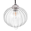 Ava Glass Pendant Light in Nickel