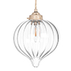 Ava Glass Pendant Light in Plain Ivory