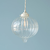 Ava Glass Pendant Light in Plain Ivory