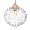 Ava Glass Pendant Light in Plain Ivory