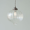 Ava Glass Pendant Light in Polished