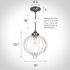 Ava Glass Pendant Light in Polished