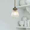 Fisher Pendant Light in Antiqued Brass