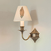 Single Brancaster Wall Light in Antiqued Brass