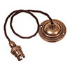 Antiqued Brass Rose 50cm Dark Brown Cable (BC)