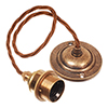 Antiqued Brass Rose 50cm Bronze Cable (ES)
