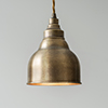 Weston Pendant Light, Antiqued Brass Shade