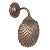 Scallop Wall Light in Antiqued Brass