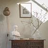 Scallop Plug-In Wall Light in Antiqued Brass