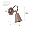 Single Curtis Spot Light in Heritage Copper