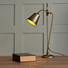 Abercrombie Table Lamp, Antiqued Brass