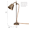 Abercrombie Table Lamp, Antiqued Brass