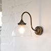 Hartley Wall Light in Antiqued Brass