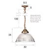 Foster Pendant Light in Antiqued Brass