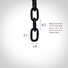 Oval Link Chain, 2m Length, Matt Black