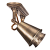 Double Curtis Spot Light in Antiqued Brass