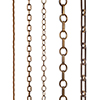 Fine Oval Link Chain, 1m Length, Antiqued Brass