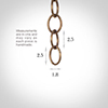 Fine Oval Link Chain, 2m Length, Antiqued Brass