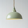 Butler Pendant Light in Shaker Green (inside ivory)