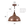 Butler Pendant Light in Heritage Copper