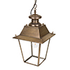 Large Canterbury Lantern in Antiqued Brass