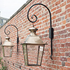 Large Canterbury Lantern in Antiqued Brass