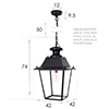 Large Canterbury Lantern in Matt Black