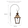 Standard Canterbury Lantern in Antiqued Brass