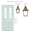 Standard Canterbury Lantern in Antiqued Brass