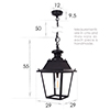 Standard Canterbury Lantern in Matt Black