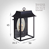 Somerton Wall Lantern in Matt Black