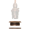 BC to ES Shade Adaptor in Antiqued Brass