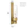 Raydon Wall Light in Burnished Brass
