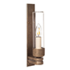 Raydon Wall Light in Antiqued Brass (Plain Glass)