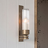 Raydon Wall Light in Antiqued Brass (Fluted Glass)