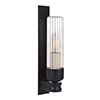 Raydon Wall Light in Matt Black (Fluted Glass)