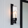 Raydon Wall Light in Matt Black (Fluted Glass)