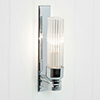Raydon Wall Light in Nickel Plate (Fluted Glass)