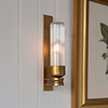 Raydon Wall Light in Old Gold (Fluted Glass)